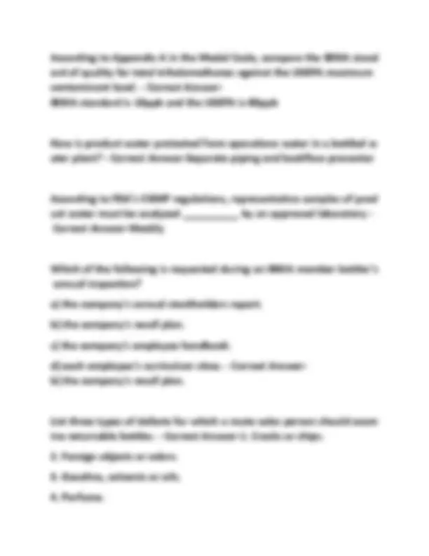IBWA CPO Practice Exam Questions: Bottled Water Regulations and Safety ...