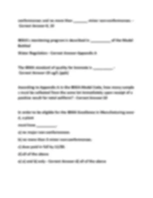 IBWA CPO Practice Exam Questions: Bottled Water Regulations and Safety ...