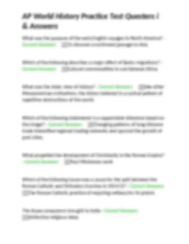 AP World History Practice Test Questions and Answers | Exams Nursing ...