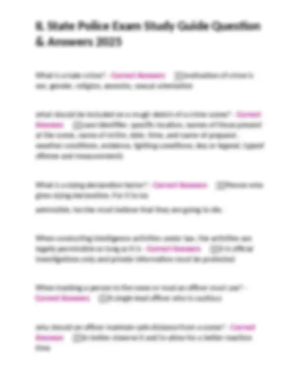 Police Study Guide IL State Police Exam Study Guide: Questions and Answers 2025 | Exams ...