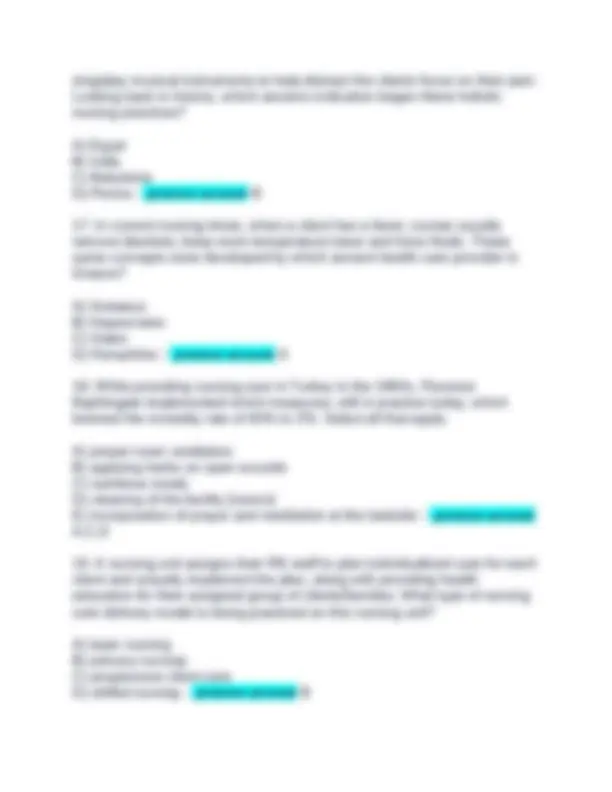 Nursing Professionalism Test Bank: Multiple Choice Questions and ...