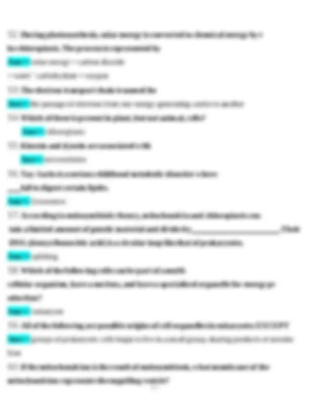 Straighterline Biology 101 Final Exam Study Guide: Questions with ...