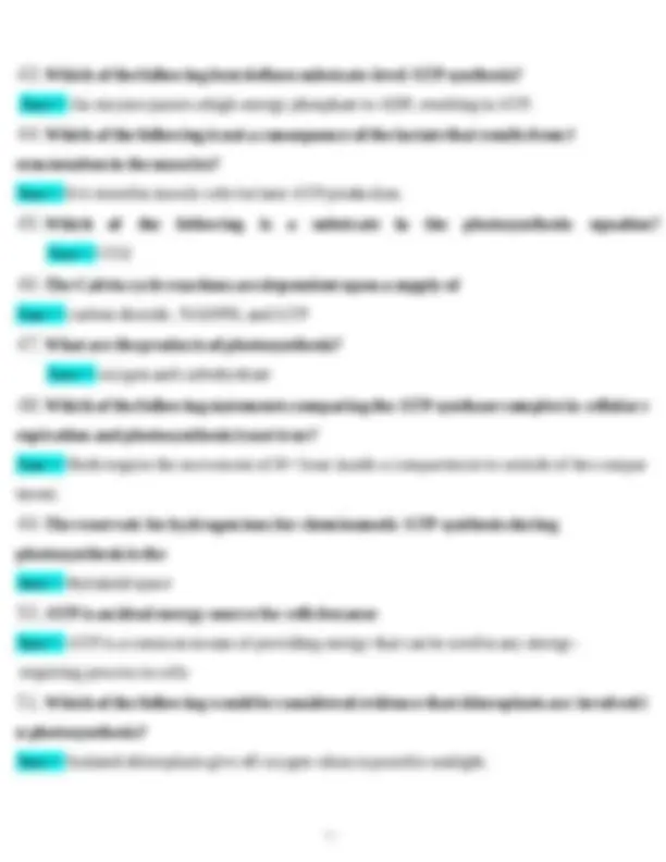 Straighterline Biology 101 Final Exam Study Guide: Questions with ...