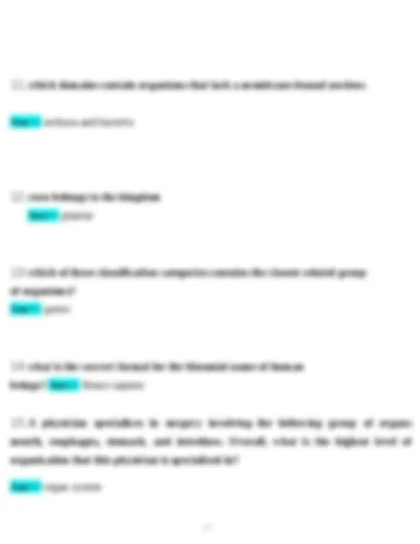 Biology 101 Final Exam Test Bank Questions and Answers | Exams Biology ...