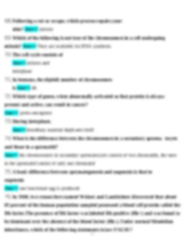 Straighterline - Bio 101 Final Exam Study Guide Questions and Answers ...