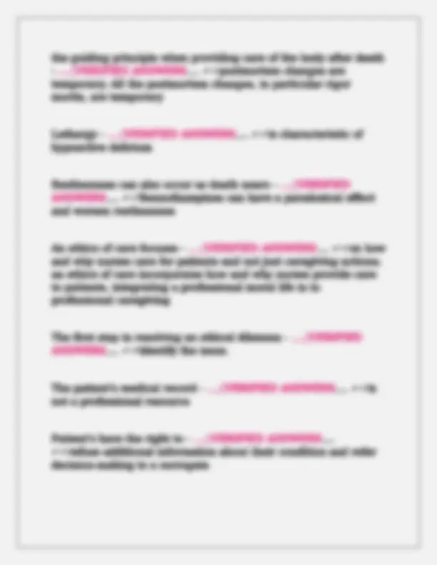 Hospice and Palliative Care Nursing Certification Exam Questions and ...