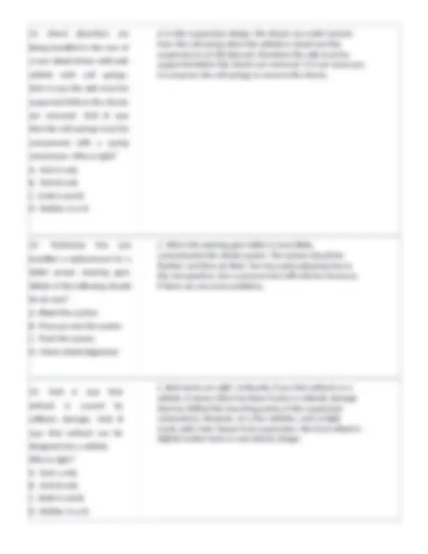 ASE A4 Practice Test: Automotive Mechanics | Exams Mechanics | Docsity