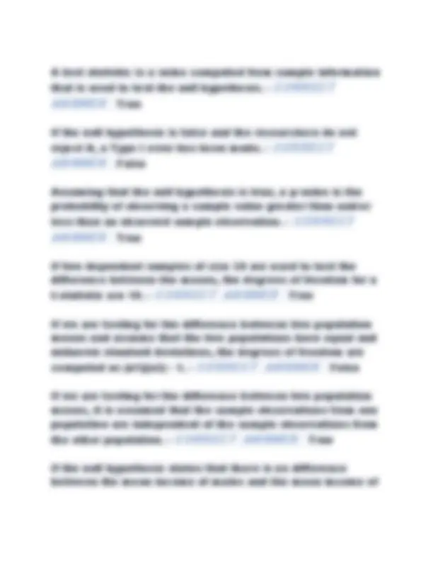 Business Statistics Final Exam: Practice Questions and Answers | Exams ...