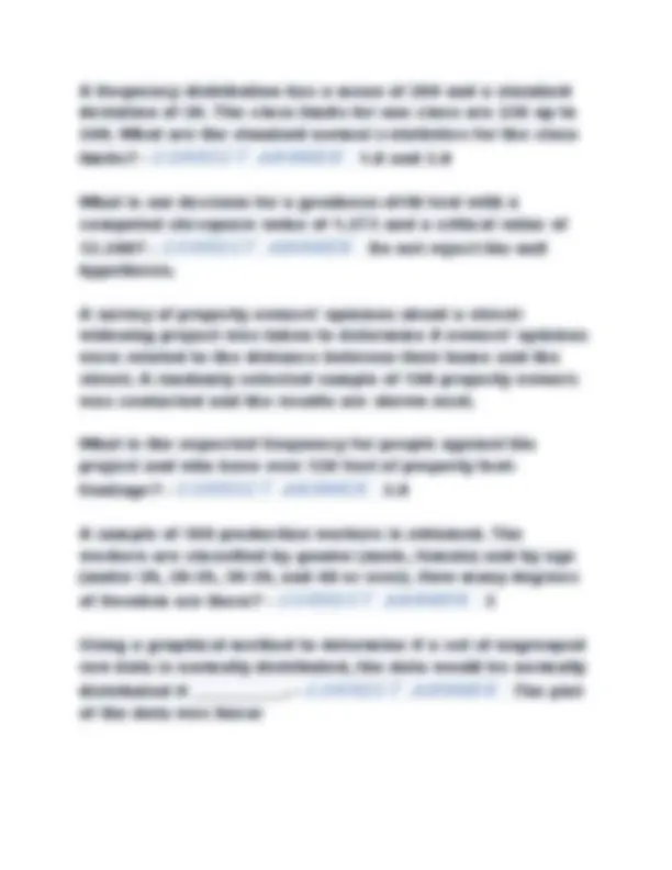 Business Statistics Final Exam: Practice Questions and Answers | Exams ...