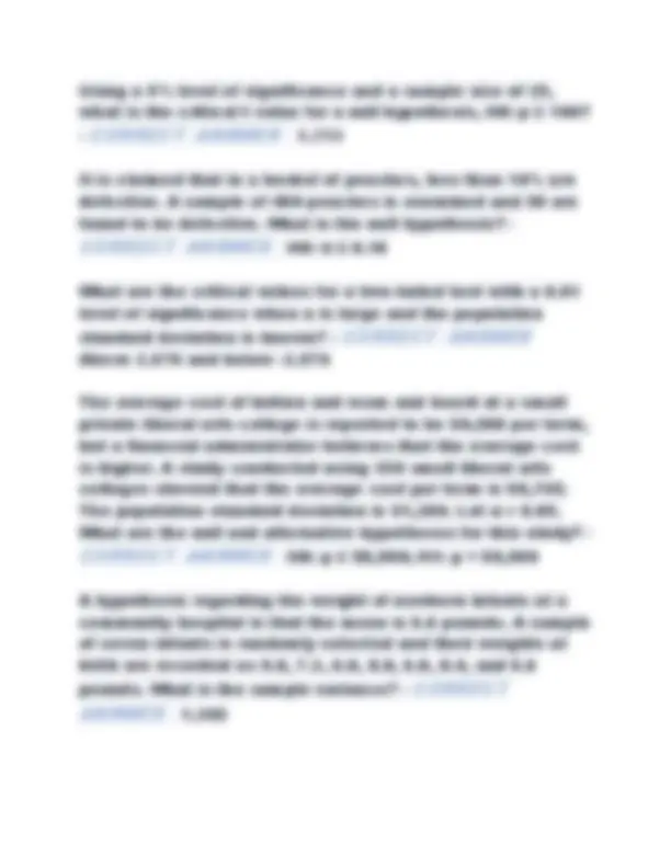 Business Statistics Final Exam: Practice Questions and Answers | Exams ...