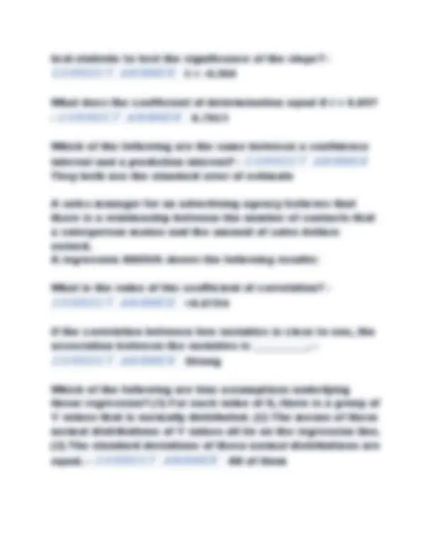 Business Statistics Final Exam: Practice Questions and Answers | Exams ...