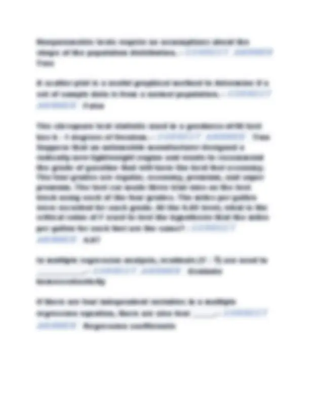 Business Statistics Final Exam: Practice Questions and Answers | Exams ...