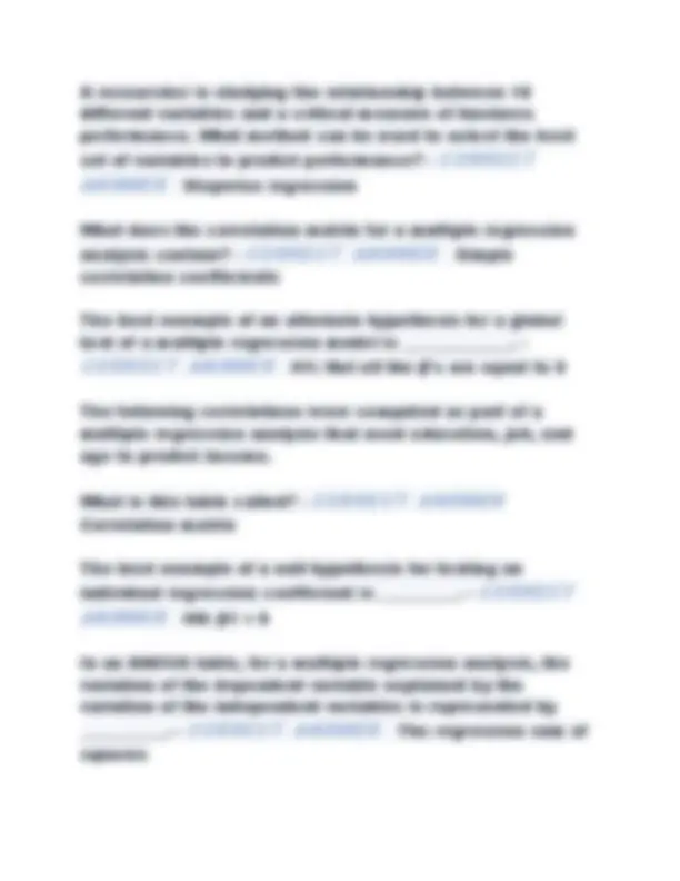 Business Statistics Final Exam: Practice Questions and Answers | Exams ...