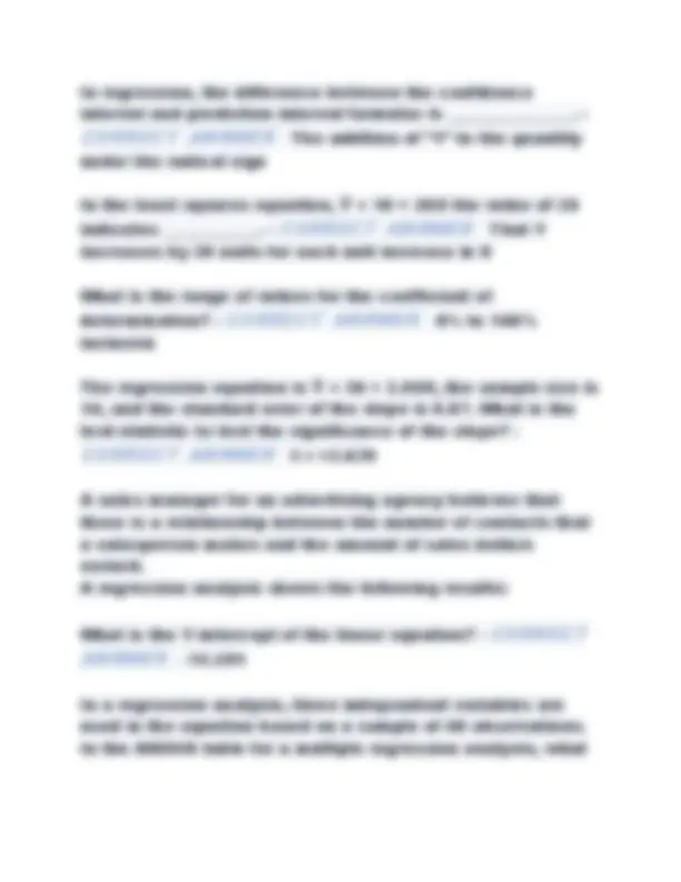 Business Statistics Final Exam: Practice Questions and Answers | Exams ...
