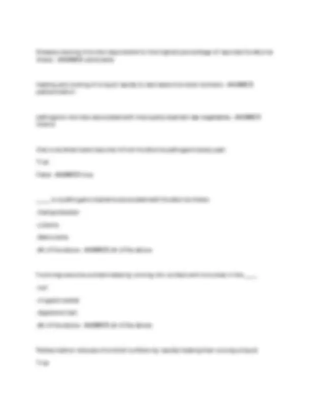 Biol 1020 Lab Final Exam With Complete Solutions: Microbiology ...