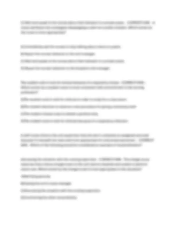 Professional Nursing Practice Exam: Multiple Choice Questions and ...
