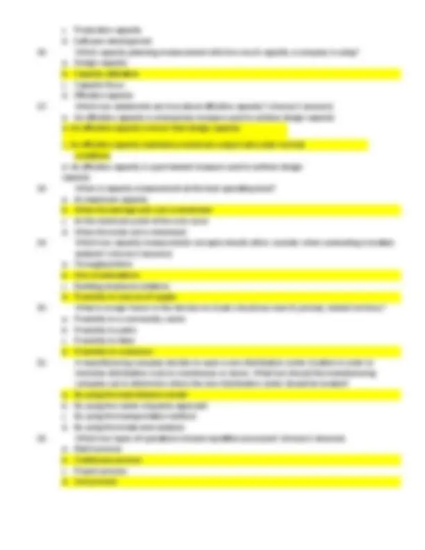 C215 Operations Management Study Guide Western Governors University ...