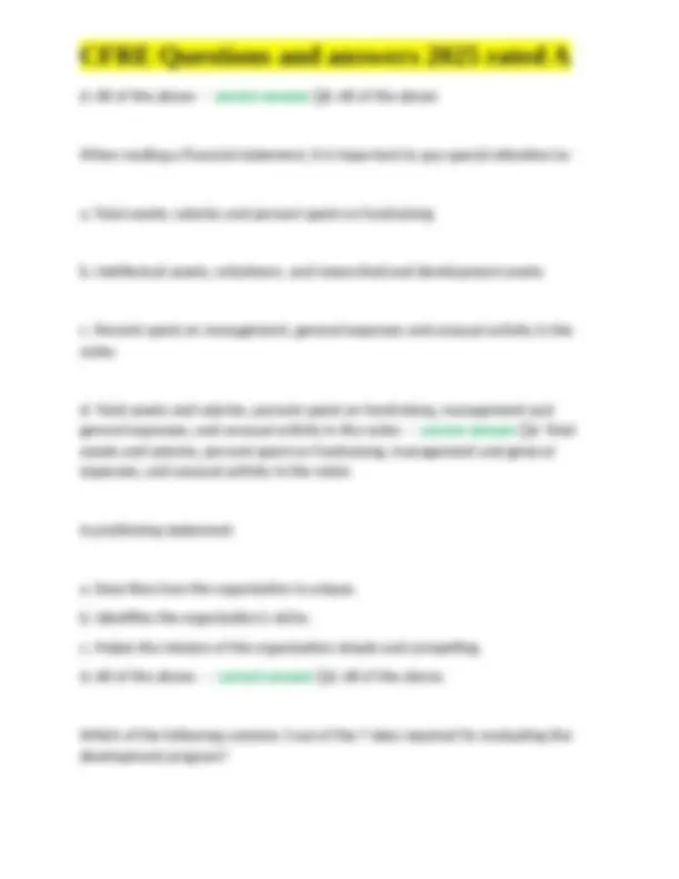 CFRE Exam Preparation: Multiple Choice Questions and Answers | Exams ...