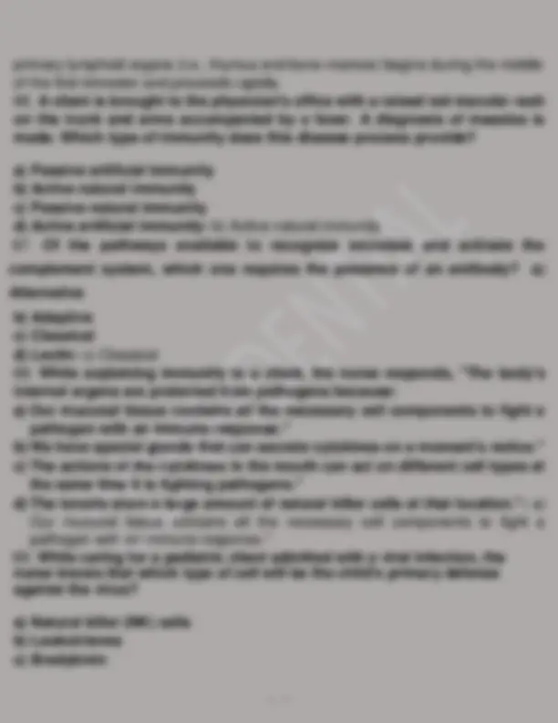 PATHOPHYSIOLOGY EXAM 2 PRACTICE EXAM 2024- 2025 QUESTIONS AND DETAILED ...