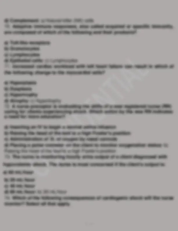 PATHOPHYSIOLOGY EXAM 2 PRACTICE EXAM 2024- 2025 QUESTIONS AND DETAILED ...