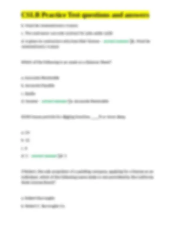 CSLB Practice Test Questions and Answers: A Guide to California ...
