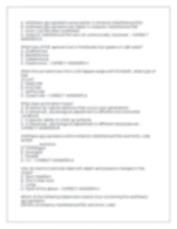 Marine Biology Test Exam: Questions with Correct Answers | Exams ...