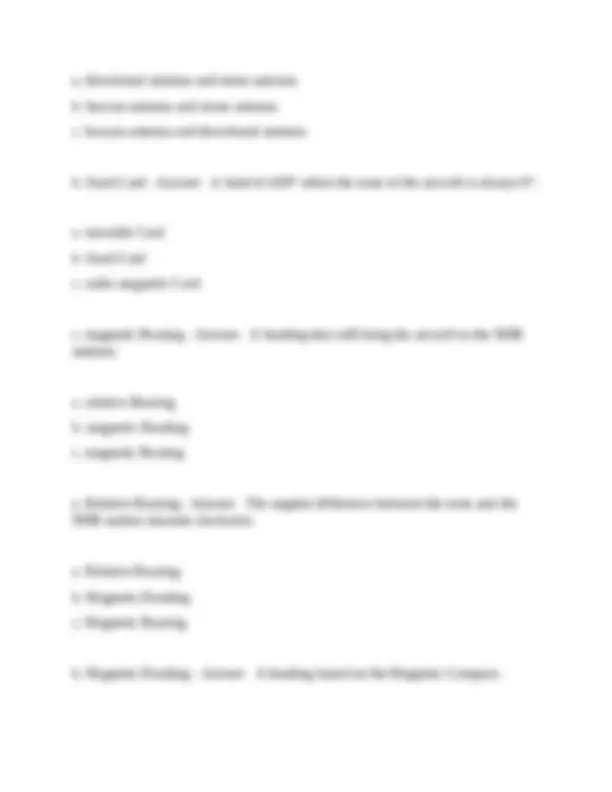 PPL NAV Questions and Answers: Understanding VOR and ADF Systems ...