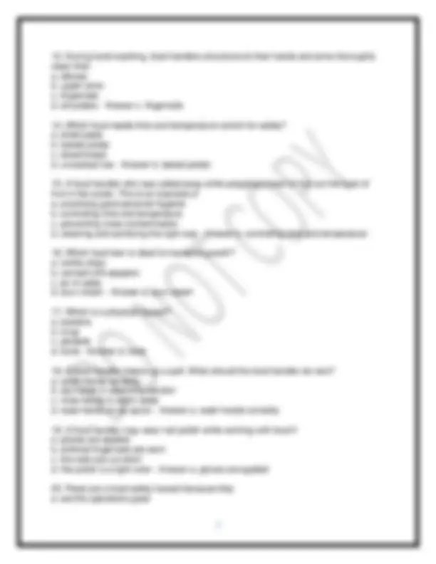 Servsafe Food Handler Examination Questions and Answers 2025 | Exams ...