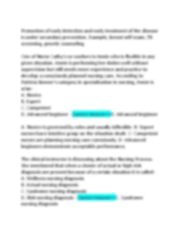 Nursing 101 Fundamentals of Nursing Practice Exam 1 2025 Questions And ...