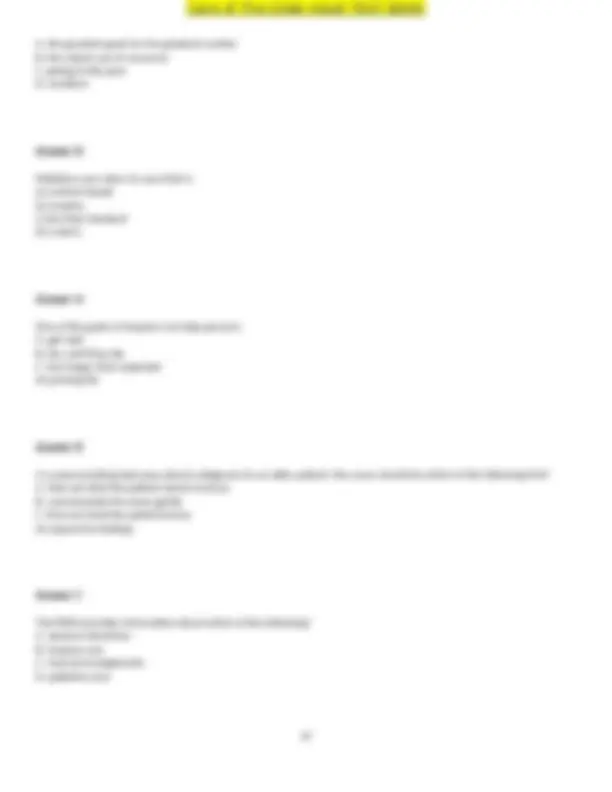 Care of the Older Adult: Test Bank with Multiple Choice Questions and ...