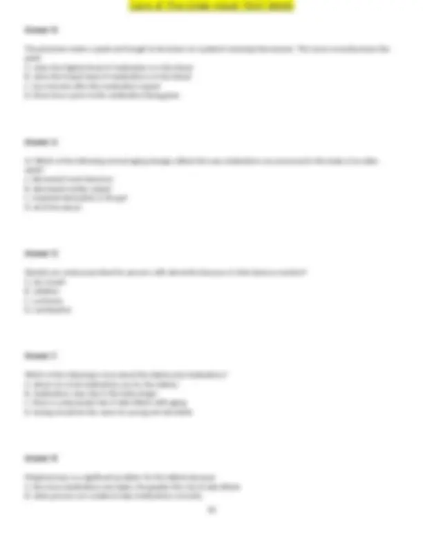 Care of the Older Adult: Test Bank with Multiple Choice Questions and ...