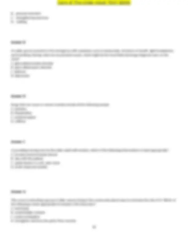 Care of the Older Adult: Test Bank with Multiple Choice Questions and ...