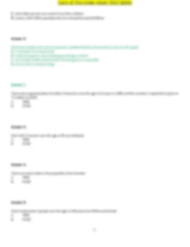 Care of the Older Adult: Test Bank with Multiple Choice Questions and ...