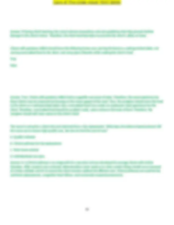 Care of the Older Adult: Test Bank with Multiple Choice Questions and ...