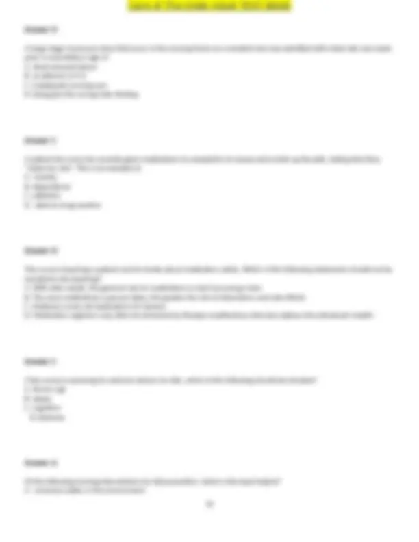 Care of the Older Adult: Test Bank with Multiple Choice Questions and ...
