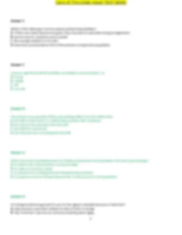 Care of the Older Adult: Test Bank with Multiple Choice Questions and ...