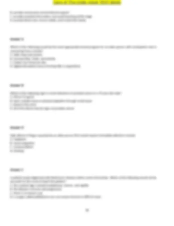 Care of the Older Adult: Test Bank with Multiple Choice Questions and ...