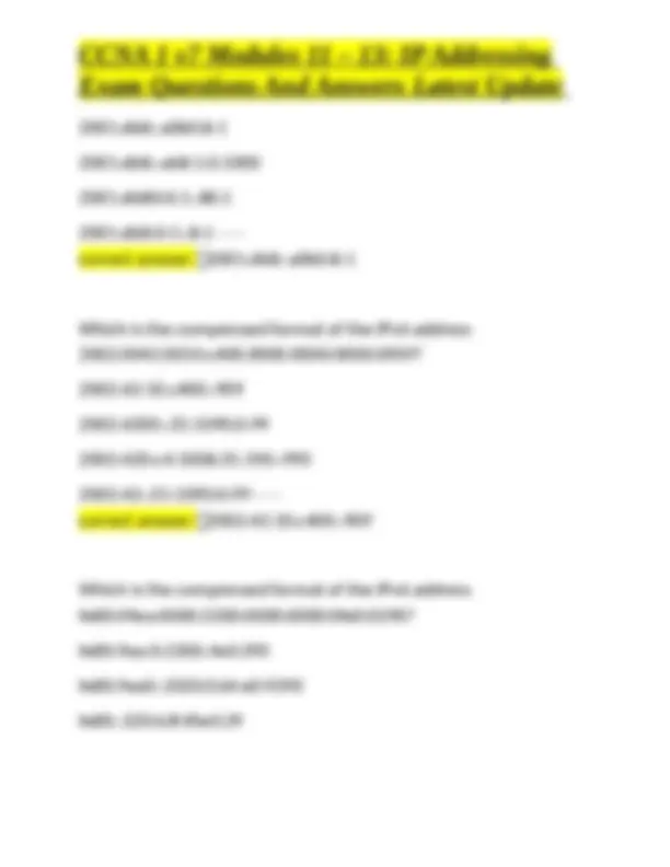 CCNA 1 v7 Modules 11 – 13: IP Addressing Exam Questions And Answers ...