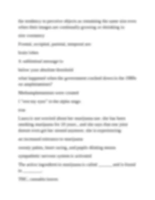 Psychology Midterm Questions and Answers | Exams Psychology | Docsity