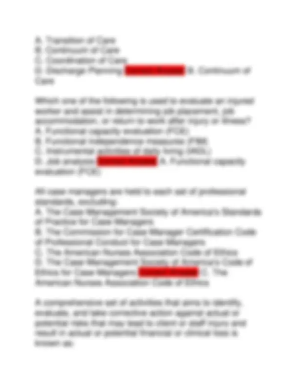 CCM Exam 2025: Certified Case Manager Questions and Answers | Exams ...