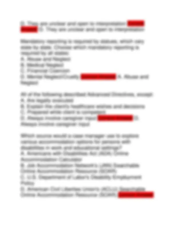 CCM Exam 2025: Certified Case Manager Questions and Answers | Exams ...