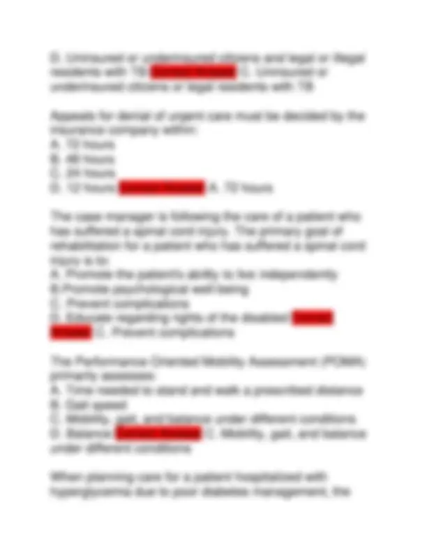 CCM Exam 2025: Certified Case Manager Questions and Answers | Exams ...
