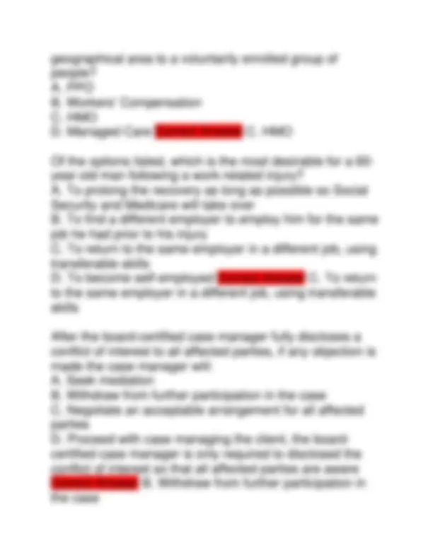 CCM Exam 2025: Certified Case Manager Questions and Answers | Exams ...