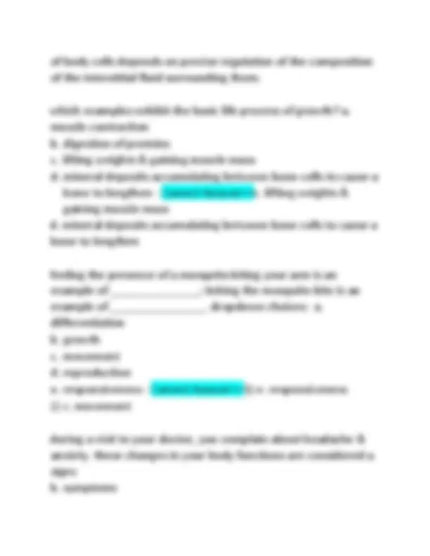 Anatomy & Physiology Chapter 1 Test Bank: Latest 2025 Exam Questions ...