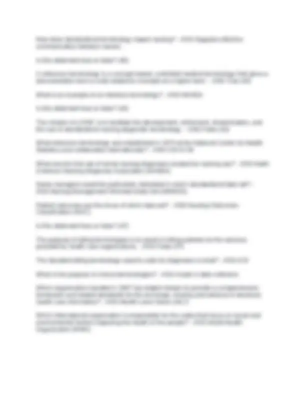 Nursing Informatics Final Exam Questions and Answers | Exams Nursing ...