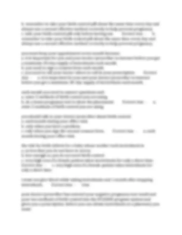 iPLEDGE REMS - Questions and Answers | Exams Nursing | Docsity