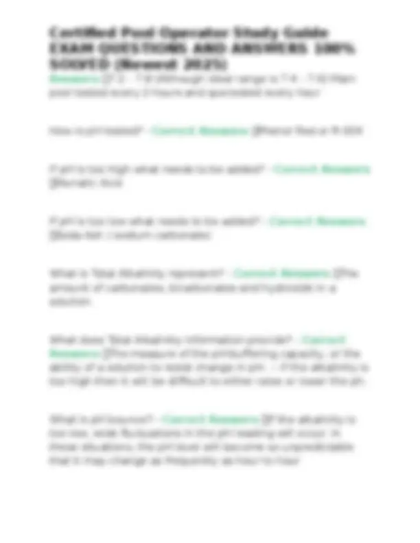 Certified Pool Operator Study Guide: Exam Questions and Answers | Exams ...