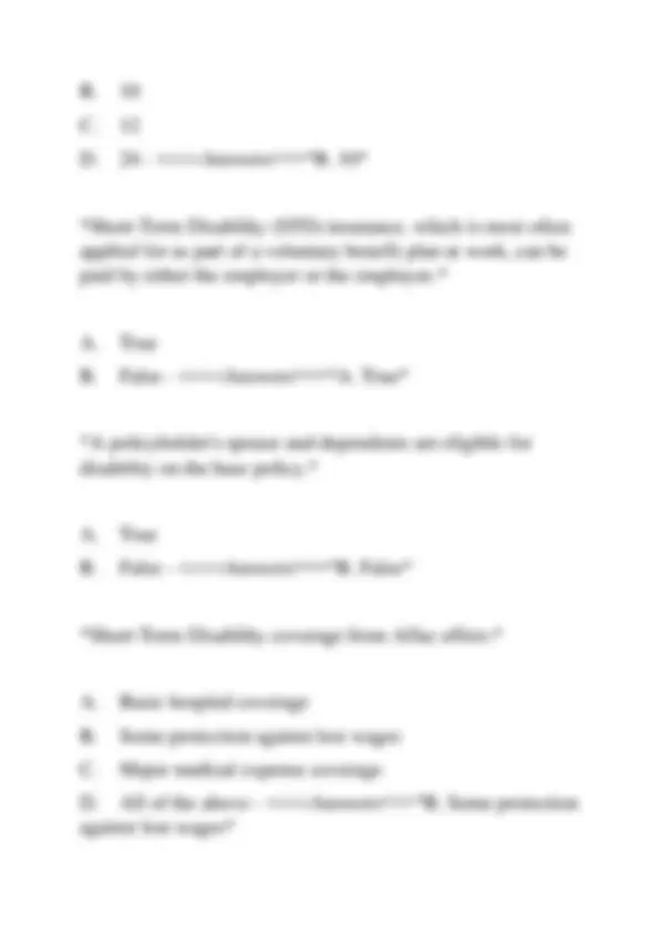 Aflac Academy Insurance Exam ACL006-010 (ACTUAL 2025) Questions ...