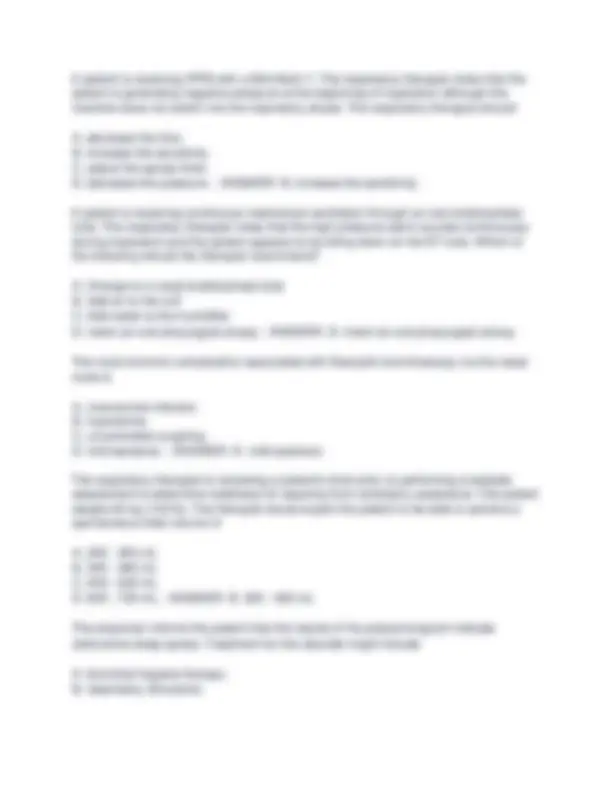 NBRC TMC Exam 2025: Respiratory Therapy Practice Questions and Answers ...