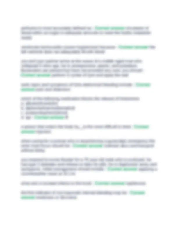 EMT FISDAP Final Exam: 220 Questions with Answers | Exams Nursing | Docsity